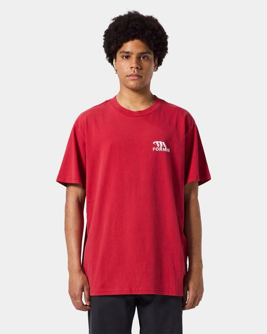 Image of T-Shirts. Product name - Former Mens Interface T-Shirt Washed Red in Washed Red colour by brand - Former
