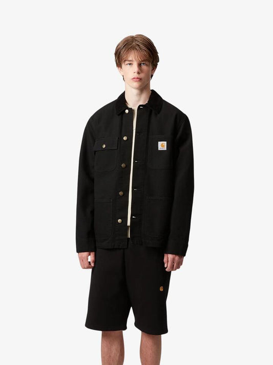 Image of a model wearing Outerwear. Productname: Carhartt Wip Michigan Coat in Black/Black colour by brand - Carhartt Wip