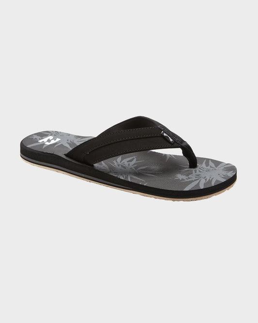 Image of Sandals. Product name - Billabong Mens All Day Imp Print Sandals Black in Black colour by brand - Billabong
