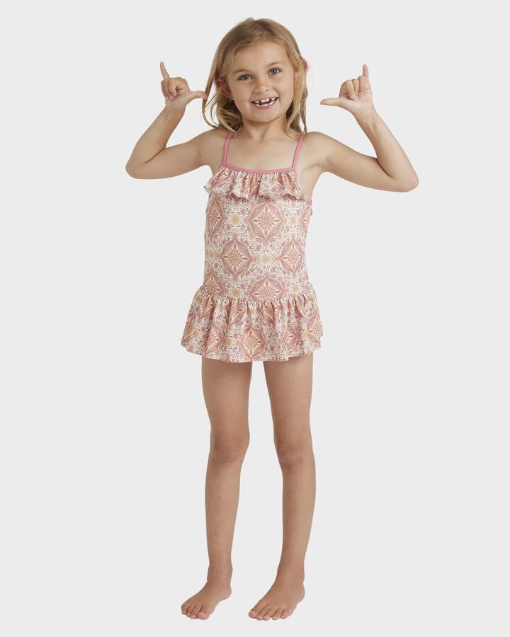 Image of Swimwear. Product name - Billabong Girls 0-5 Just For You One Piece Swimsuit Whitecap in Whitecap colour by brand - Billabong