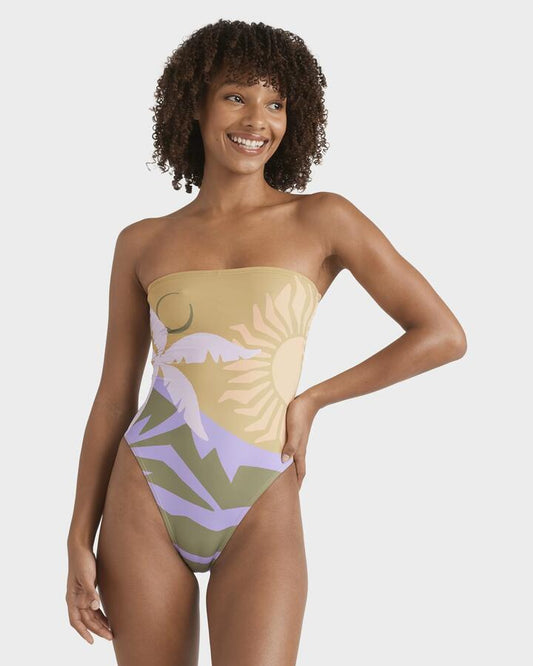 Image of Swimwear. Productname: Billabong - Womens Feel The Heat One Piece Swimsuit - Cadet - in Cadet colour by brand - Billabong