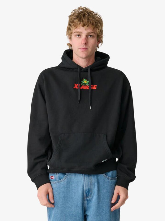 Image of a model wearing Outerwear. Productname: Xlarge Frog Hood in Pigment Black colour by brand - Xlarge