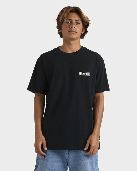 Image of T-Shirts. Product name - Quiksilver Mens Down The Line T-Shirt Black in Black colour by brand - Quiksilver