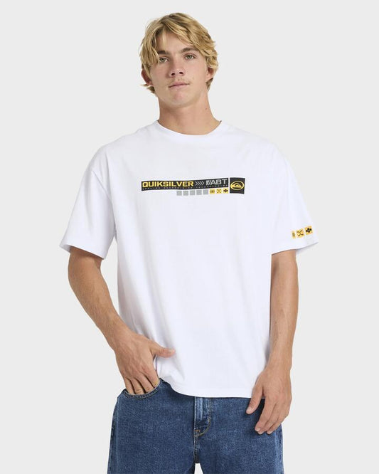 Image of T-Shirts. Productname: Quiksilver Mens Quik Abt T-Shirt White - in White colour by brand - Quiksilver
