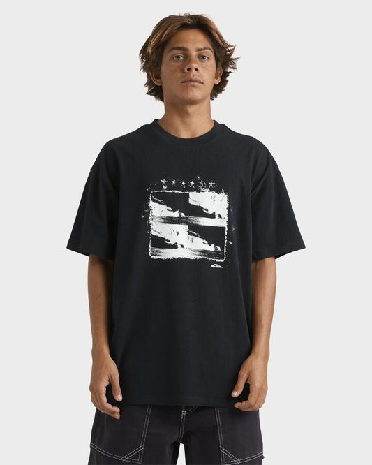 Image of T-Shirts. Productname: Quiksilver Mens Scanner T-Shirt Black - in Black colour by brand - Quiksilver