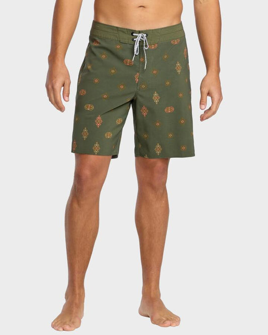 Image of Swimwear. Product name - Billabong Mens Sundays Pro 18.5" Boardshorts Military in Military colour by brand - Billabong