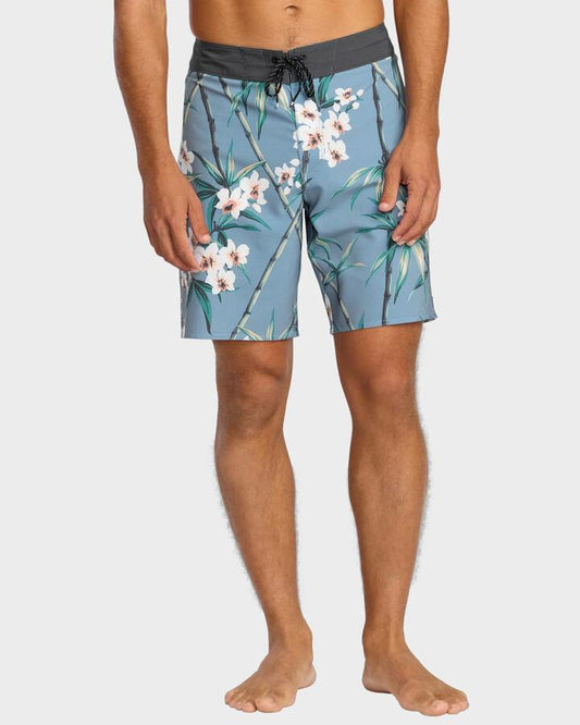 Image of Swimwear. Productname: Billabong Mens Sundays Pro 18.5" Boardshorts Steel Blue - in Steel Blue colour by brand - Billabong