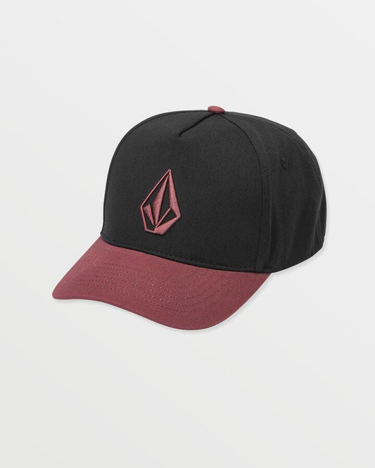 Image of Hats. Productname: Volcom - Mens Embossed Stone Baseball Cap - Merlot - in Merlot colour by brand - Volcom