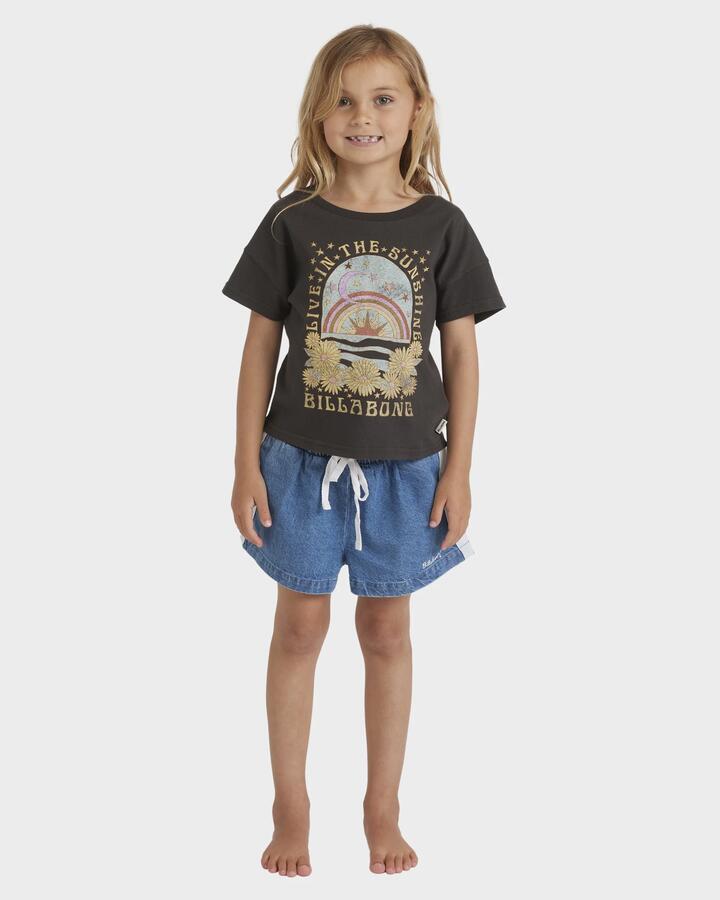 Image of T-Shirts. Product name - Billabong Girls 0-5 Endress Summer T-Shirt Off Black in Off Black colour by brand - Billabong