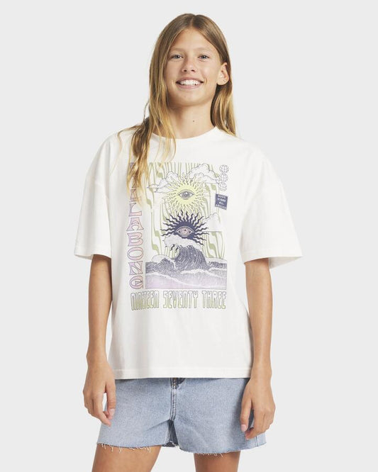 Image of T-Shirts. Productname: Billabong Girls 6-16 Swell Trip T-Shirt Salt Crystal - in Salt Crystal colour by brand - Billabong