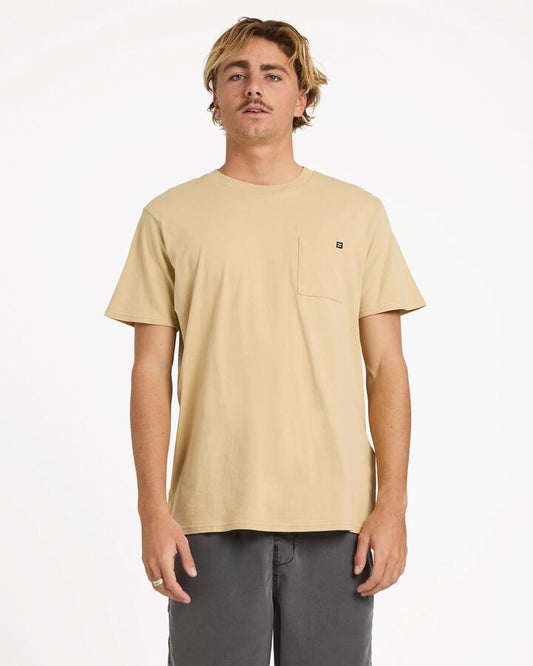 Image of T-Shirts. Product name - Billabong Mens Premium Pocket T-Shirt Light Khaki in Light Khaki colour by brand - Billabong