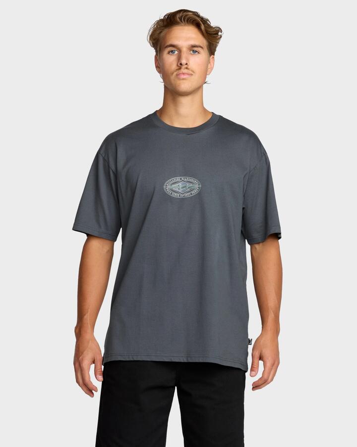 Image of T-Shirts. Product name - Billabong Mens Rotor Diamond Regular T-Shirt Midnight Blue in Midnight Blue colour by brand - Billabong