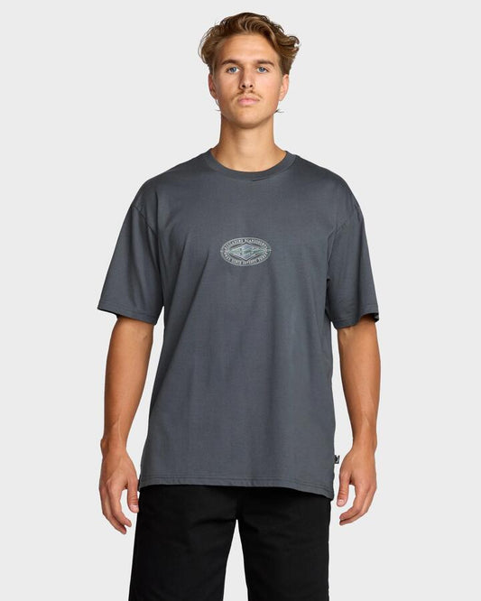 Image of T-Shirts. Product name - Billabong Mens Rotor Diamond Regular T-Shirt Midnight Blue in Midnight Blue colour by brand - Billabong