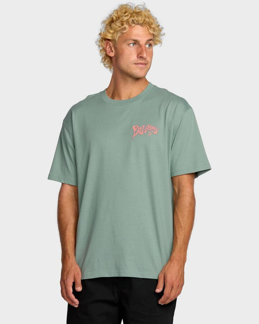Image of T-Shirts. Productname: Billabong Mens Morning Haze Regular T-Shirt Mineral Blue - in Mineral Blue colour by brand - Billabong