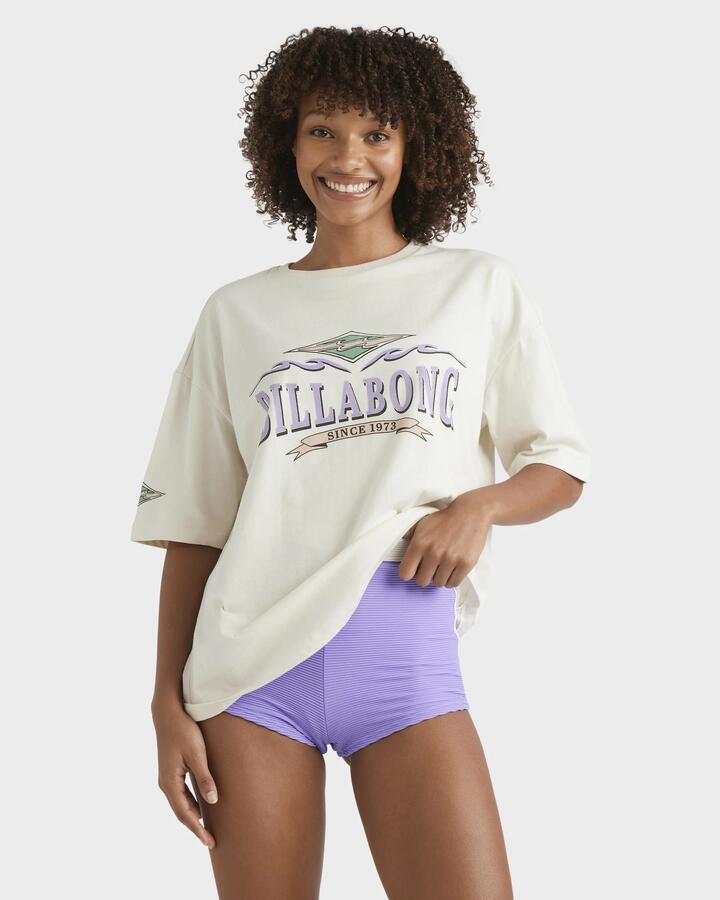 Image of T-Shirts. Product name - Billabong Womens Wave Out T-Shirt Light Grey in Light Grey colour by brand - Billabong