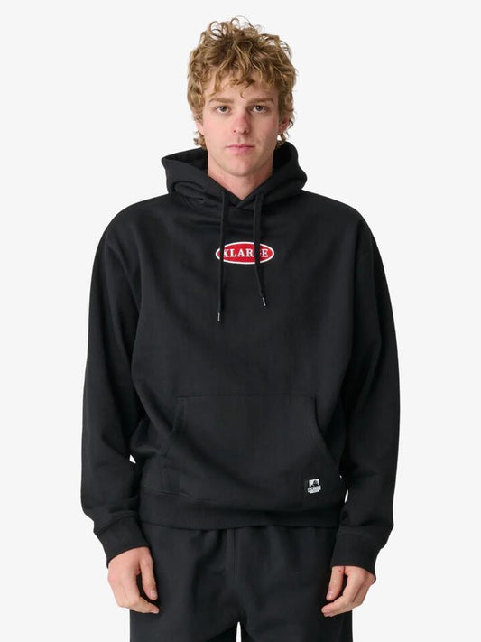 Image of a model wearing Outerwear. Productname: Xlarge 91 Oval Hood in Black colour by brand - Xlarge