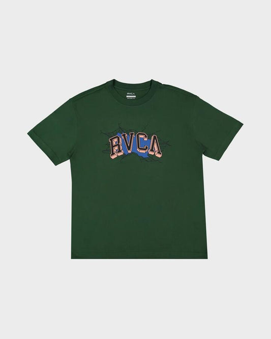Image of T-Shirts. Productname: RVCA Mens Breaks T-Shirt Grass Green - in Grass Green colour by brand - RVCA