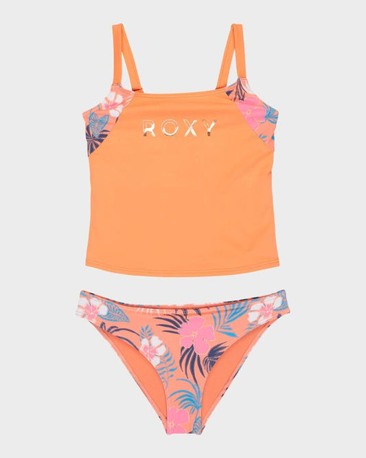 Image of Accessories. Product name - Roxy Girls 6-16 Active Rg Two Piece Coral Chic Call Of The Wild in Coral Chic Call Of The Wild colour by brand - Roxy