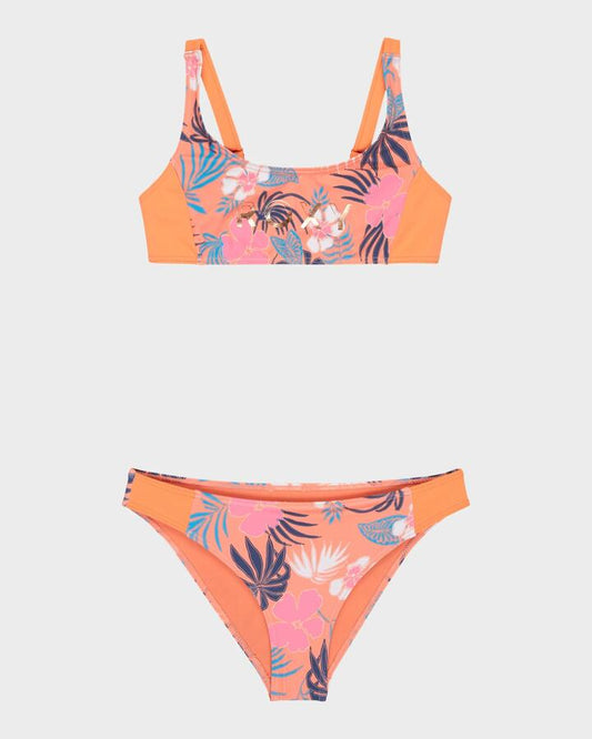 Image of Accessories. Productname: Roxy Girls 6-16 Active Rg Two Piece Coral Chic Call Of The Wild - in Coral Chic Call Of The Wild colour by brand - Roxy