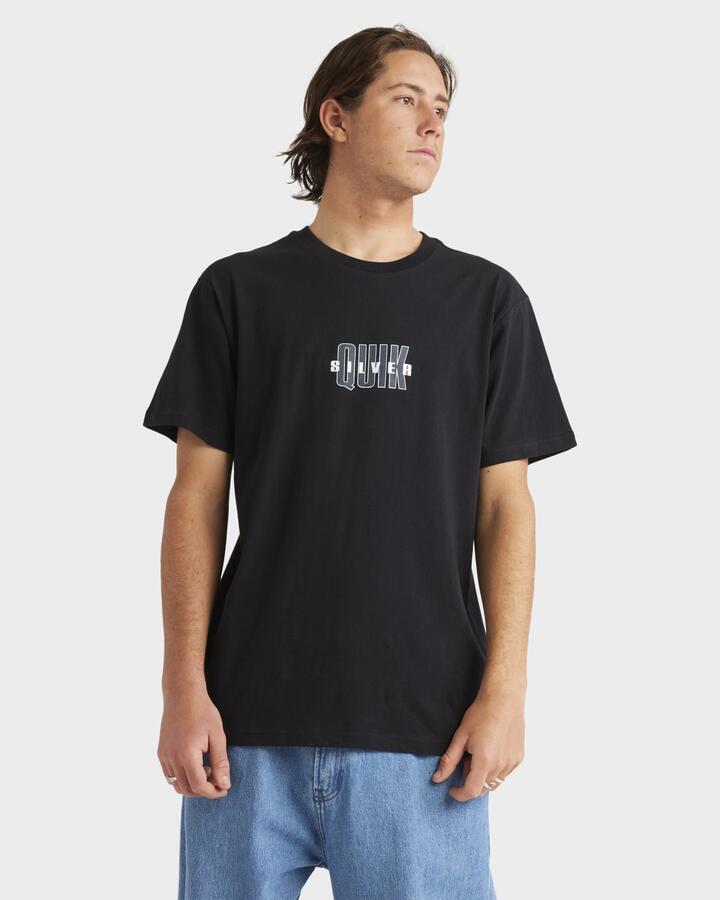 Image of T-Shirts. Product name - Quiksilver Mens The Void T-Shirt Black in Black colour by brand - Quiksilver