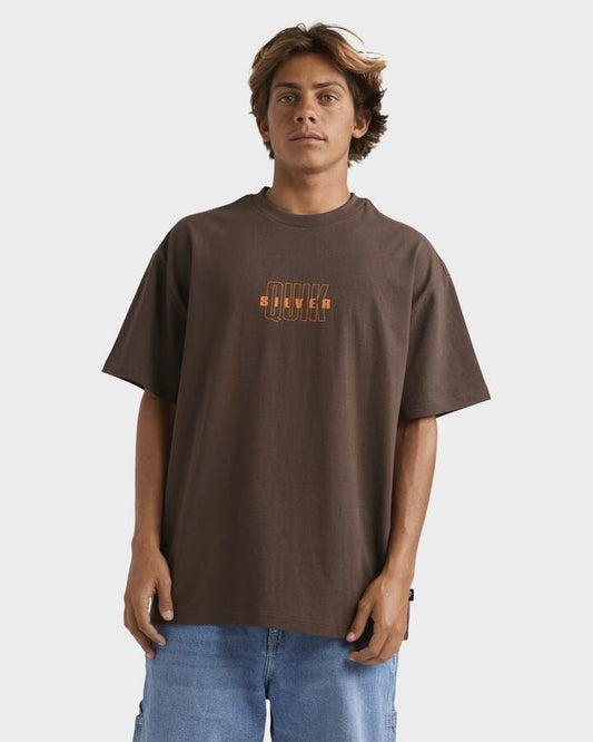 Image of T-Shirts. Productname: Quiksilver Mens The Void T-Shirt Chocolate Brown - in Chocolate Brown colour by brand - Quiksilver