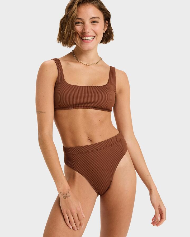 Image of Swimwear. Product name - Roxy Womens Roxy Love Bikini Bottom Tiramisu in Tiramisu colour by brand - Roxy