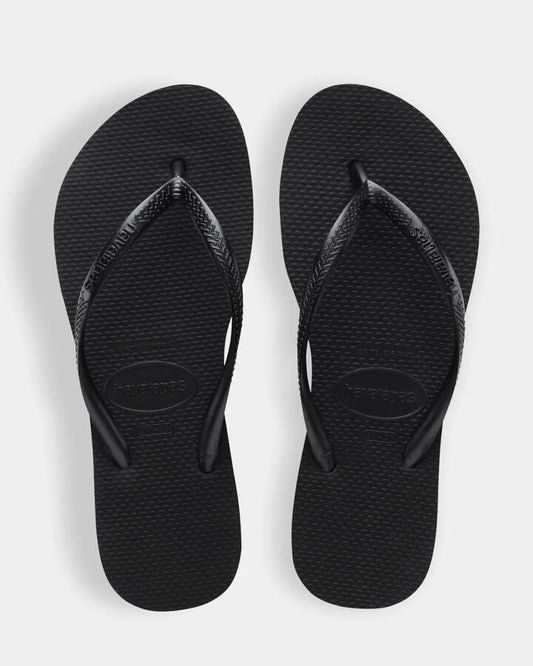 Image of Heels. Product name - Havaianas Womens Slim Platform Thongs Preto in Preto colour by brand - Havaianas