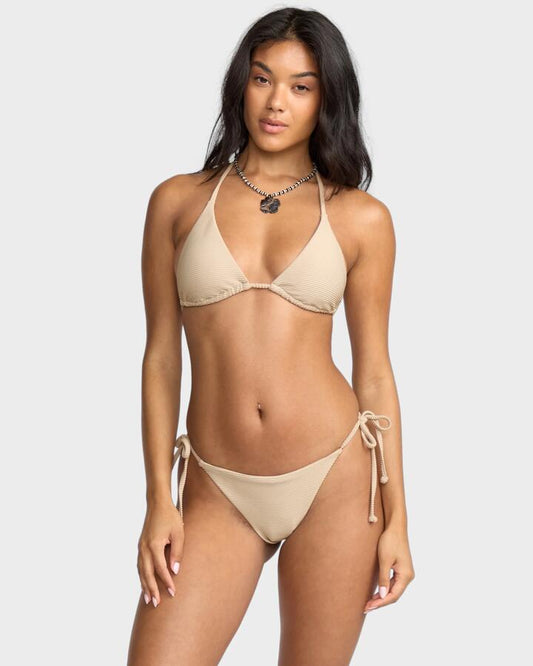 Image of Swimwear. Product name - Billabong Womens Tanlines Multi Tri Bikini Top Cobblestone in Cobblestone colour by brand - Billabong