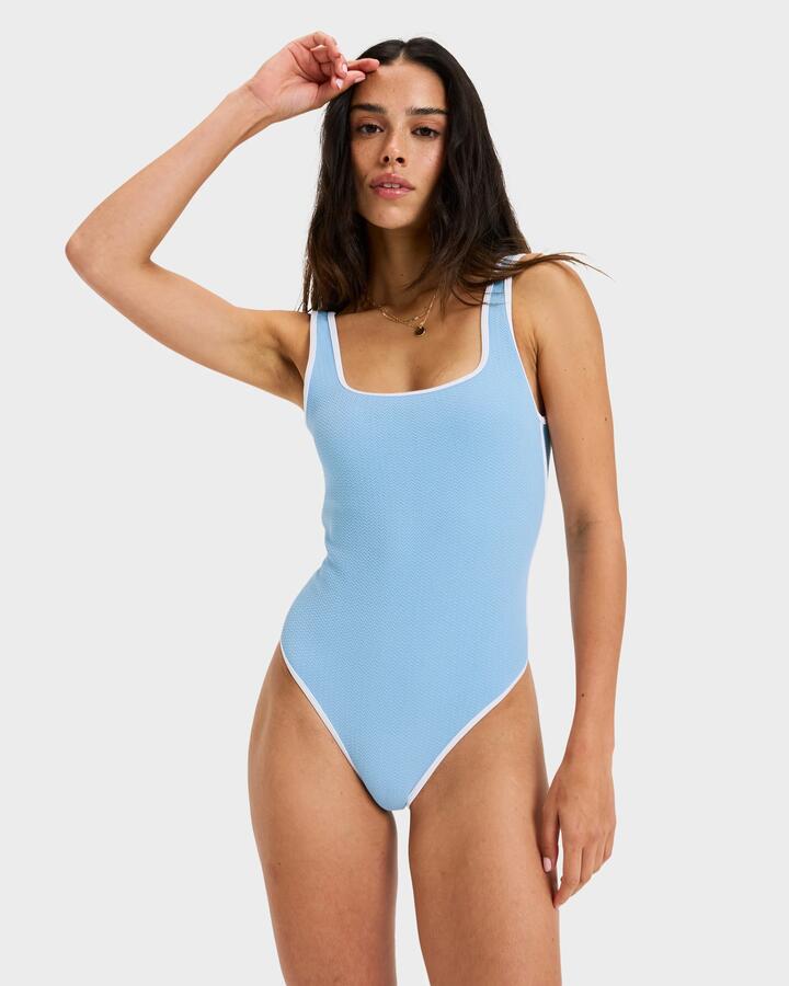 Image of Swimwear. Product name - Roxy Womens Kauai One Piece Swimsuit Sky Blue in Sky Blue colour by brand - Roxy