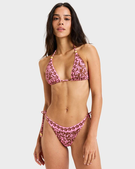Image of Swimwear. Productname: Roxy - Womens Kerlina Cheeky Bikini Bottom - Tiramisu Kerlina Border - in Tiramisu Kerlina Border colour by brand - Roxy