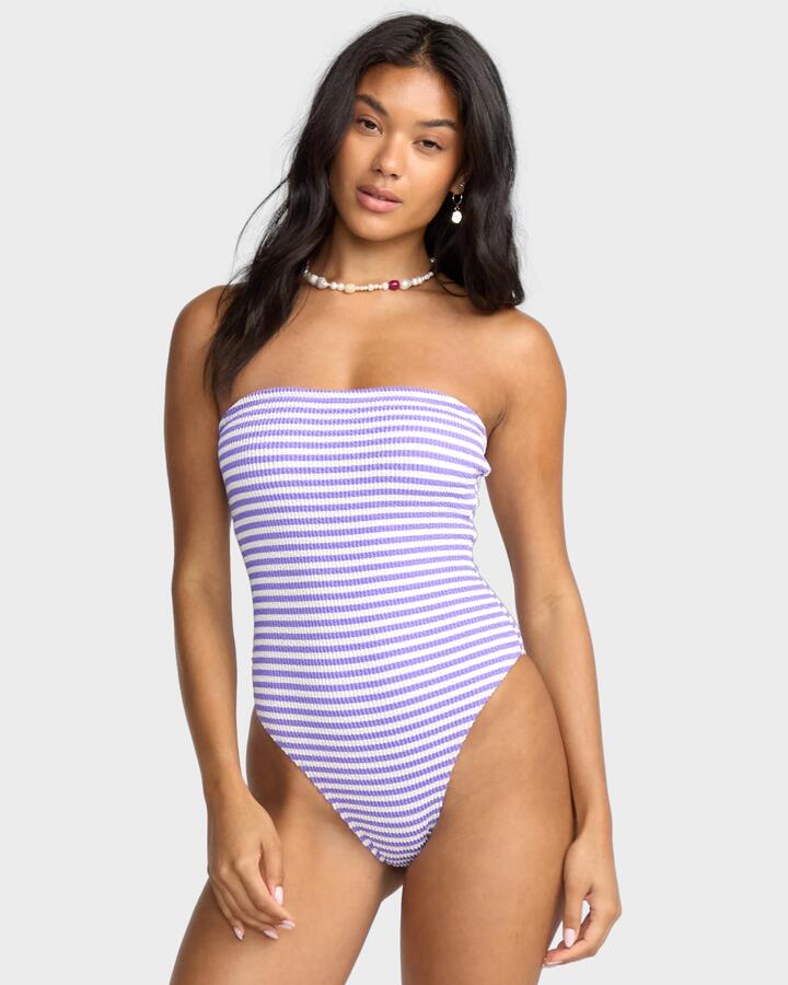 Image of Swimwear. Product name - Billabong Womens Josie Summer Trully Hi One Piece Swimsuit Purple Punch in Purple Punch colour by brand - Billabong