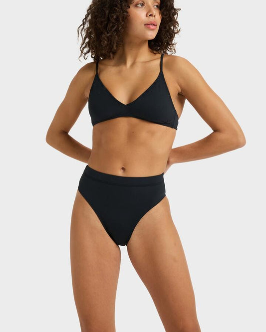Image of Swimwear. Product name - Roxy Womens Beach Classics Bikini Bottom Anthracite in Anthracite colour by brand - Roxy