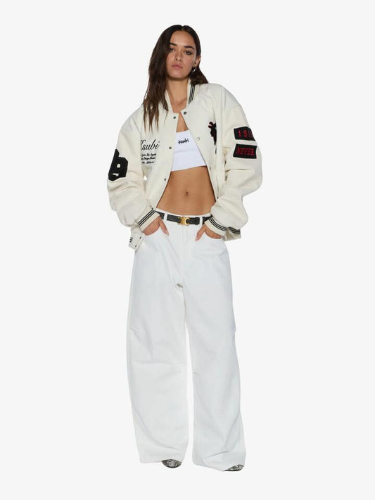 Image of a model wearing Denim. Productname: Ksubi KSuper Fly Jean in White colour by brand - Ksubi