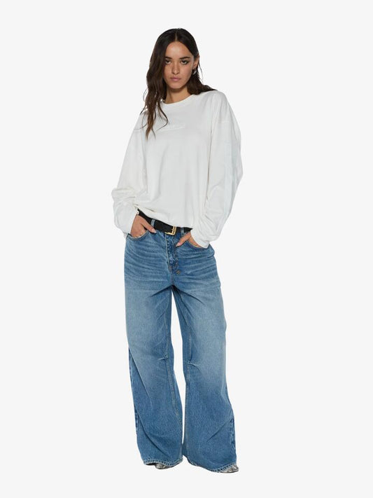 Image of a model wearing Denim. Productname: Ksubi KSuper Maverik Jean in Blue colour by brand - Ksubi