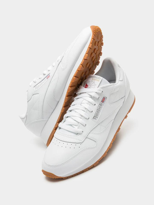 Image of Sneakers. Productname: Reebok Unisex Classic Leather Sneaker in White/Gum colour by brand - Reebok