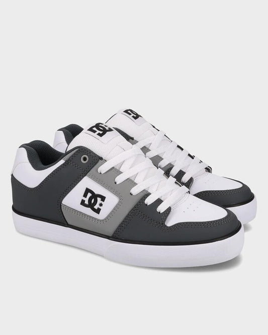 Image of Sneakers. Productname: DC Shoes Mens Pure Sneakers Grey/Grey/White - in Grey/Grey/White colour by brand - DC Shoes