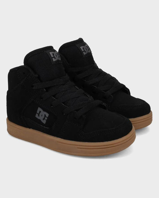 Image of Shoes. Productname: DC Shoes Boys 8-16 Manteca 4 Hi Skate Shoes Black/Black/Gum - in Black/Black/Gum colour by brand - DC Shoes