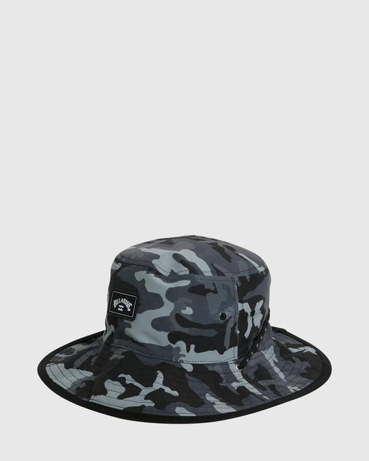 Image of Hats. Product name - Billabong Mens Division Reversible Bucket Hat Black Camo in Black Camo colour by brand - Billabong