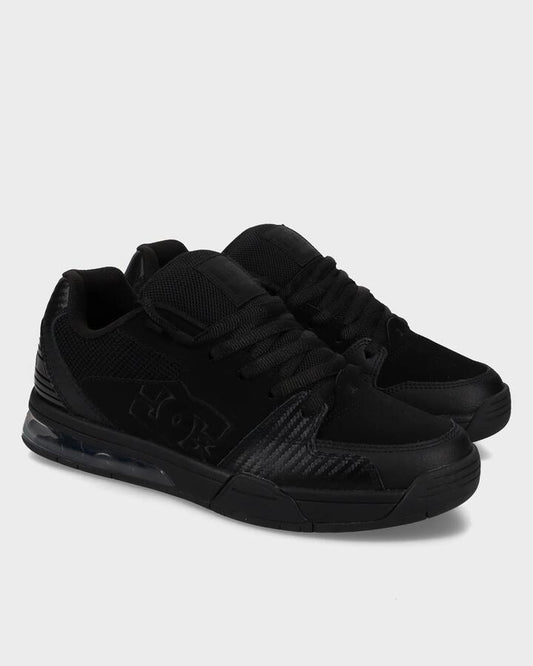 Image of Shoes. Product name - DC Shoes Mens Versatile Skate Shoes Black/Black/Black in Black/Black/Black colour by brand - DC Shoes