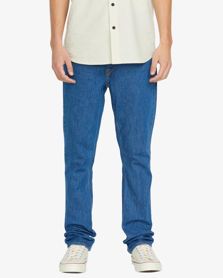 Image of Jeans. Product name - Volcom Mens Vorta Denim Jeans Bold Blue in Bold Blue colour by brand - Volcom