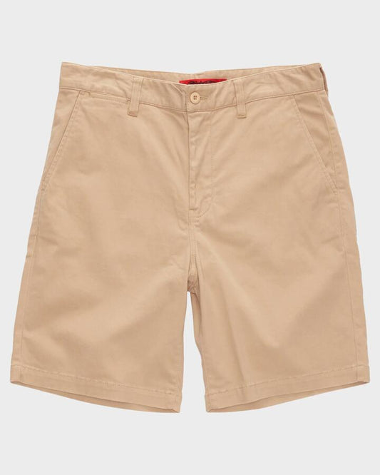 Image of a model wearing Shorts. Productname: DC Shoes Mens Worker Relaxed Chino Shorts Incense - in Incense colour by brand - DC Shoes