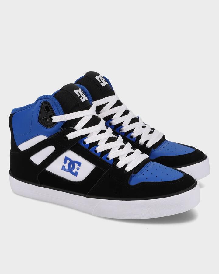 Image of Sneakers. Product name - DC Shoes Mens Pure High-Top Wc Sneakers Black/Blue/White in Black/Blue/White colour by brand - DC Shoes