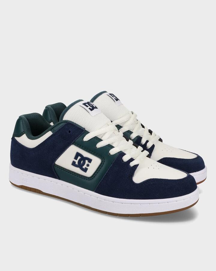 Image of Sneakers. Product name - DC Shoes Mens Manteca 4 Sneakers Navy/White/Green in Navy/White/Green colour by brand - DC Shoes