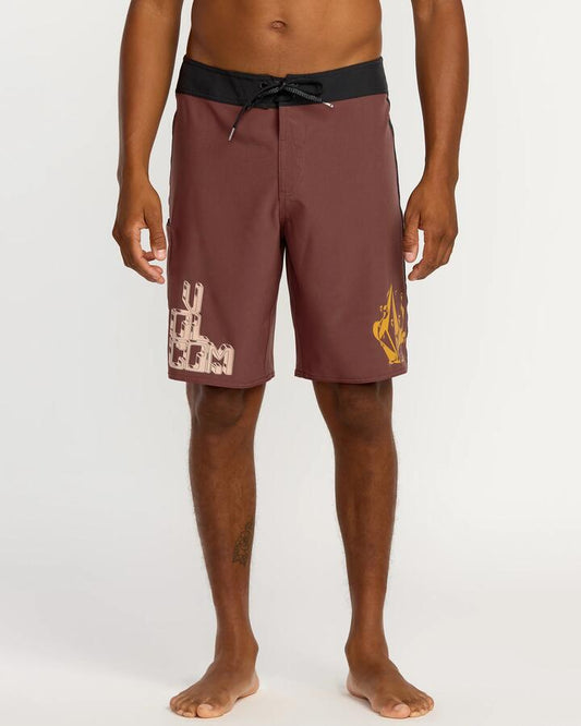 Image of Swimwear. Productname: Volcom Mens Callum Rooney Mod 20" Boardshorts Pepper Red - in Pepper Red colour by brand - Volcom