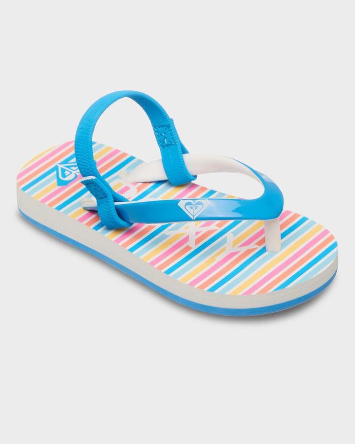Image of Slippers. Productname: Roxy Girls 2-7 Tw Pebbles Vi Slides Multi - in Multi colour by brand - Roxy