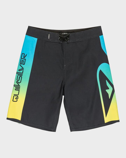 Image of Swimwear. Product name - Quiksilver Boys 8-16 Everyday 17" Boardshorts Black Holmes in Black Holmes colour by brand - Quiksilver