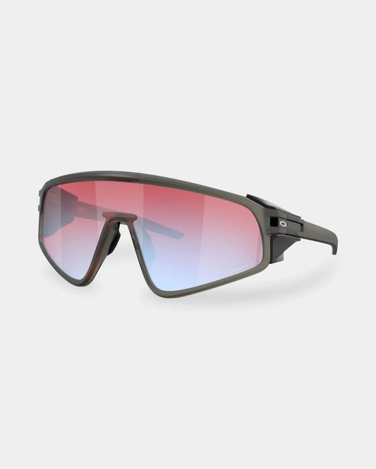 Image of Sunglasses. Productname: Oakley - Mens Latch Panel Sport Sunglasses - Matte Grey Smoke Pri - in Matte Grey Smoke Pri colour by brand - Oakley