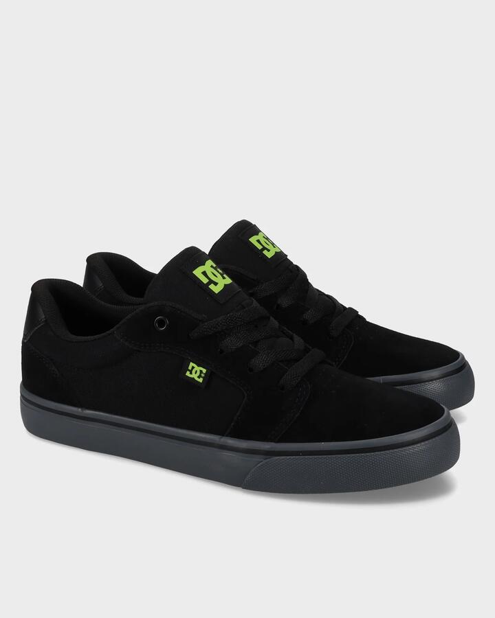 Image of Shoes. Productname: DC Shoes - Mens Anvil Skate Shoes - Black/Lime - in Black/Lime colour by brand - DC Shoes