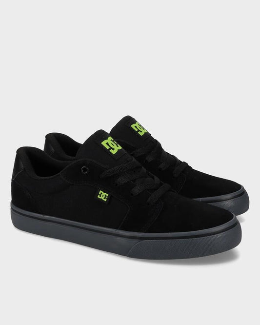 Image of Shoes. Productname: DC Shoes - Mens Anvil Skate Shoes - Black/Lime - in Black/Lime colour by brand - DC Shoes