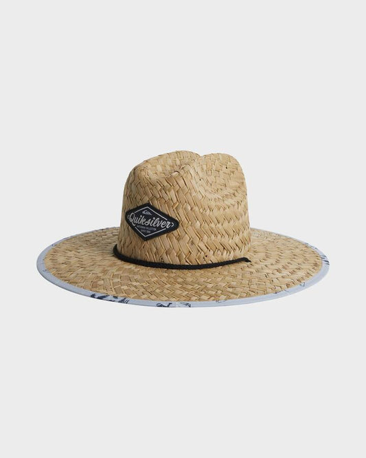 Image of Hats. Product name - Quiksilver Mens Outsider Waterman Straw Hat Ashley Blue in Ashley Blue colour by brand - Quiksilver